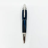 Underwood (London) Piccadilly Ebonite Blue/Black Ripple  Fountain Pen - Medium 18kt Gold Nib