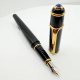 Cartier Diabolo Black Composite Fountain Pen - Medium 18kt Gold Nib