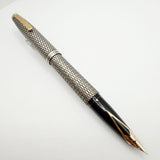 Sheaffer Imperial Sterling Silver Diamond-Shape Design Fountain Pen - Fine 14kt Gold Nib
