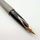Sheaffer Imperial Sterling Silver Diamond-Shape Design Fountain Pen - Fine 14kt Gold Nib