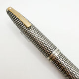 Sheaffer Imperial Sterling Silver Diamond-Shape Design Fountain Pen - Fine 14kt Gold Nib