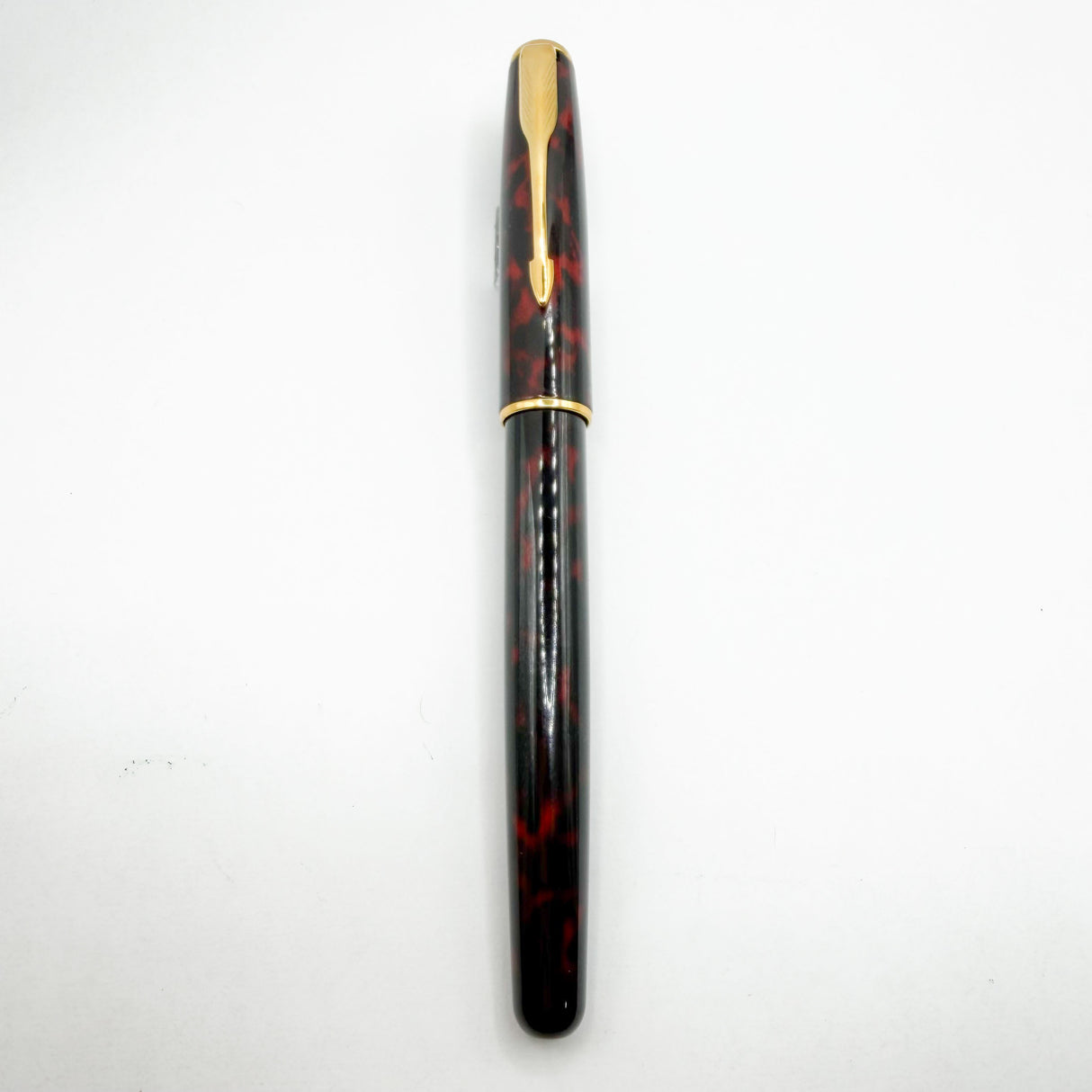 Parker Sonnet Firedance Lacque Red/Black Marble Fountain Pen - Fine 18kt Gold Nib