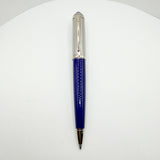 Cartier Electric Blue Roadster with Palladium-Finished Textured Cap & Trim Ballpoint