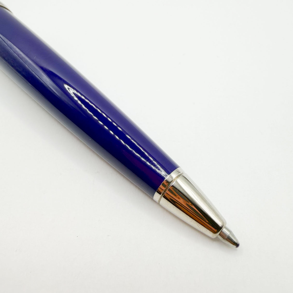 Cartier Electric Blue Roadster with Palladium-Finished Textured Cap & Trim Ballpoint