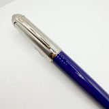 Cartier Electric Blue Roadster with Palladium-Finished Textured Cap & Trim Ballpoint