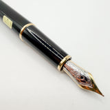 Montblanc Classique #144 Black Resin Fountain Pen  - Fine  14kt Gold Nib