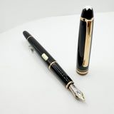 Montblanc Classique #144 Black Resin Fountain Pen  - Fine  14kt Gold Nib