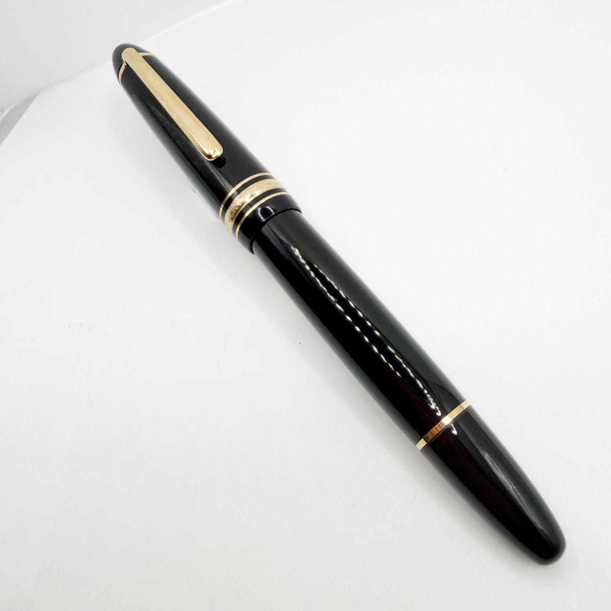 Montblanc Meisterstuck Black Resin #146 LeGrand Fountain Pen  - Fine 14kt  Gold Nib