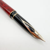 Sheaffer Full Size Targa Red Ronce Lacque Fountain Pen - Extra Fine 14kt Gold Nib