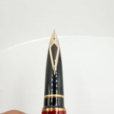 Sheaffer Full Size Targa Red Ronce Lacque Fountain Pen - Extra Fine 14kt Gold Nib