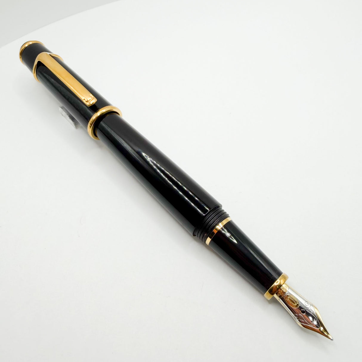 Cartier Diabolo Black Composite Fountain Pen - Medium 18kt Gold Nib