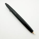 Pilot Namiki Black Matte Vanishing Point Fountain Pen - 1990s Style Multi-Facetted  Body  - Fine 14kt Gold  Nib