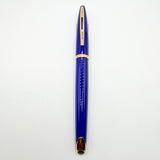 Waterman Royal Blue Carene Fountain Pen - Fine 18kt Gold Nib