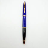 Waterman Royal Blue Carene Fountain Pen - Fine 18kt Gold Nib