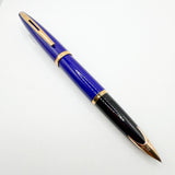 Waterman Royal Blue Carene Fountain Pen - Fine 18kt Gold Nib