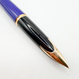 Waterman Royal Blue Carene Fountain Pen - Fine 18kt Gold Nib