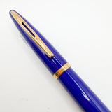 Waterman Royal Blue Carene Fountain Pen - Fine 18kt Gold Nib