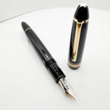 Montblanc Meisterstuck Black Resin #146 LeGrand Fountain Pen  - Fine 14kt  Gold Nib