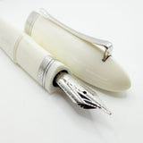 OMAS White 360 Triangular Fountain Pen - Flexible Fine 18kt Gold Nib
