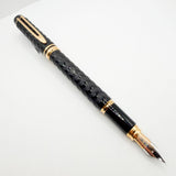 Waterman Man 100 Opera Black Chased  Fountain Pen - Fine 18kt Gold Nib