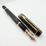 Waterman Man 100 Opera Black Chased  Fountain Pen - Fine 18kt Gold Nib