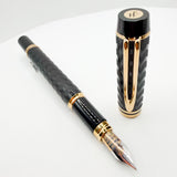 Waterman Man 100 Opera Black Chased  Fountain Pen - Fine 18kt Gold Nib