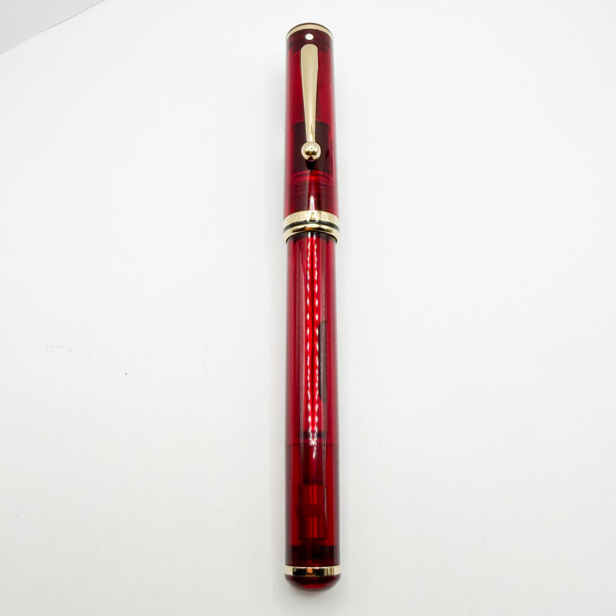 Sheaffer for Levenger Translucent Red Connaisseur Fountain Pen -  Fine 14kt Gold Nib