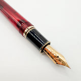 Sheaffer for Levenger Translucent Red Connaisseur Fountain Pen -  Fine 14kt Gold Nib