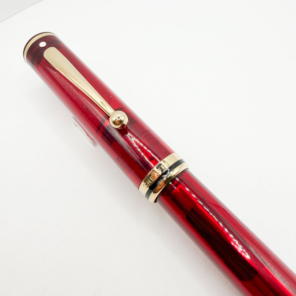 Sheaffer for Levenger Translucent Red Connaisseur Fountain Pen -  Fine 14kt Gold Nib