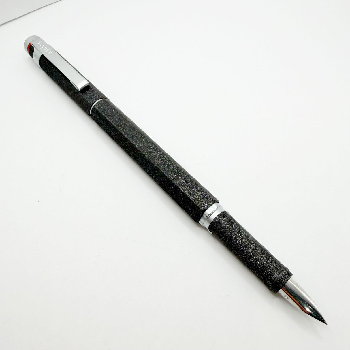 Rotring #600 Charcoal Lava Facetted Fountain Pen - Extra Fine Stainless Steel Nib