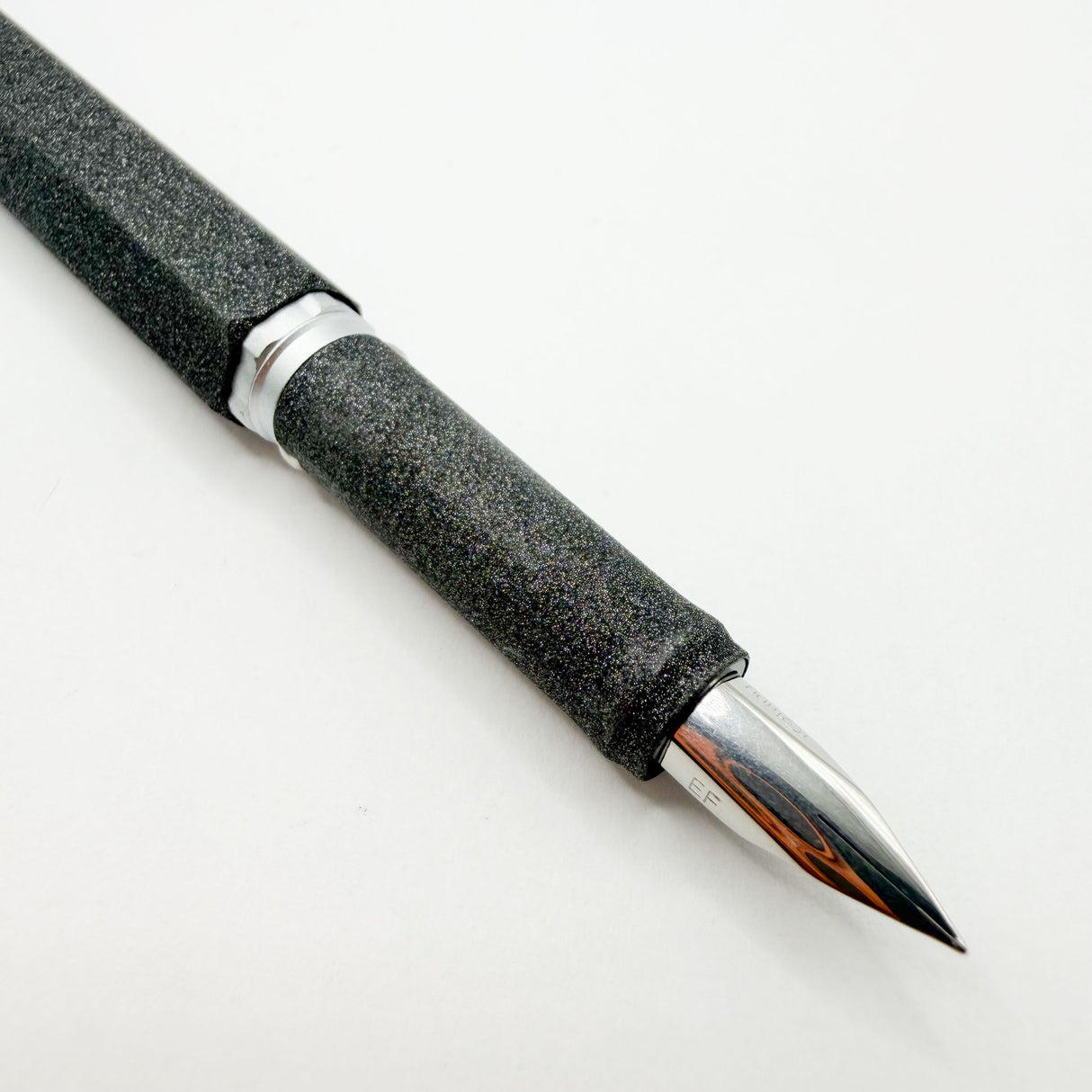 Rotring #600 Charcoal Lava Facetted Fountain Pen - Extra Fine Stainless Steel Nib