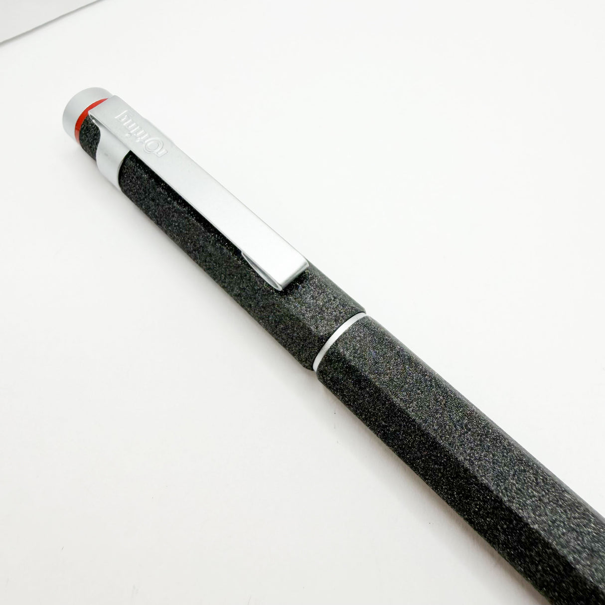 Rotring #600 Charcoal Lava Facetted Fountain Pen - Extra Fine Stainless Steel Nib