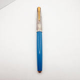 Parker 51 Special Edition Sterling Silver & Vista Blue Fountain Pen - Medium 18kt Gold  Nib