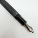 Montblanc LeGrand #146 Ultra (Matte) Black Fountain Pen - Ruthenium Plated Trim - Double Broad 14kt Gold Nib