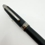 Montblanc LeGrand #146 Ultra (Matte) Black Fountain Pen - Ruthenium Plated Trim - Double Broad 14kt Gold Nib