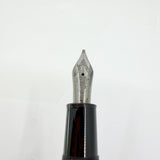Montblanc LeGrand #146 Ultra (Matte) Black Fountain Pen - Ruthenium Plated Trim - Double Broad 14kt Gold Nib