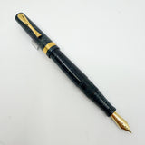 Visconti Manhattan Blue Celluloid Fountain Pen  - Fine 18kt Gold Nib