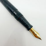 Visconti Manhattan Blue Celluloid Fountain Pen  - Fine 18kt Gold Nib