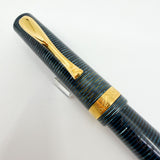 Visconti Manhattan Blue Celluloid Fountain Pen  - Fine 18kt Gold Nib