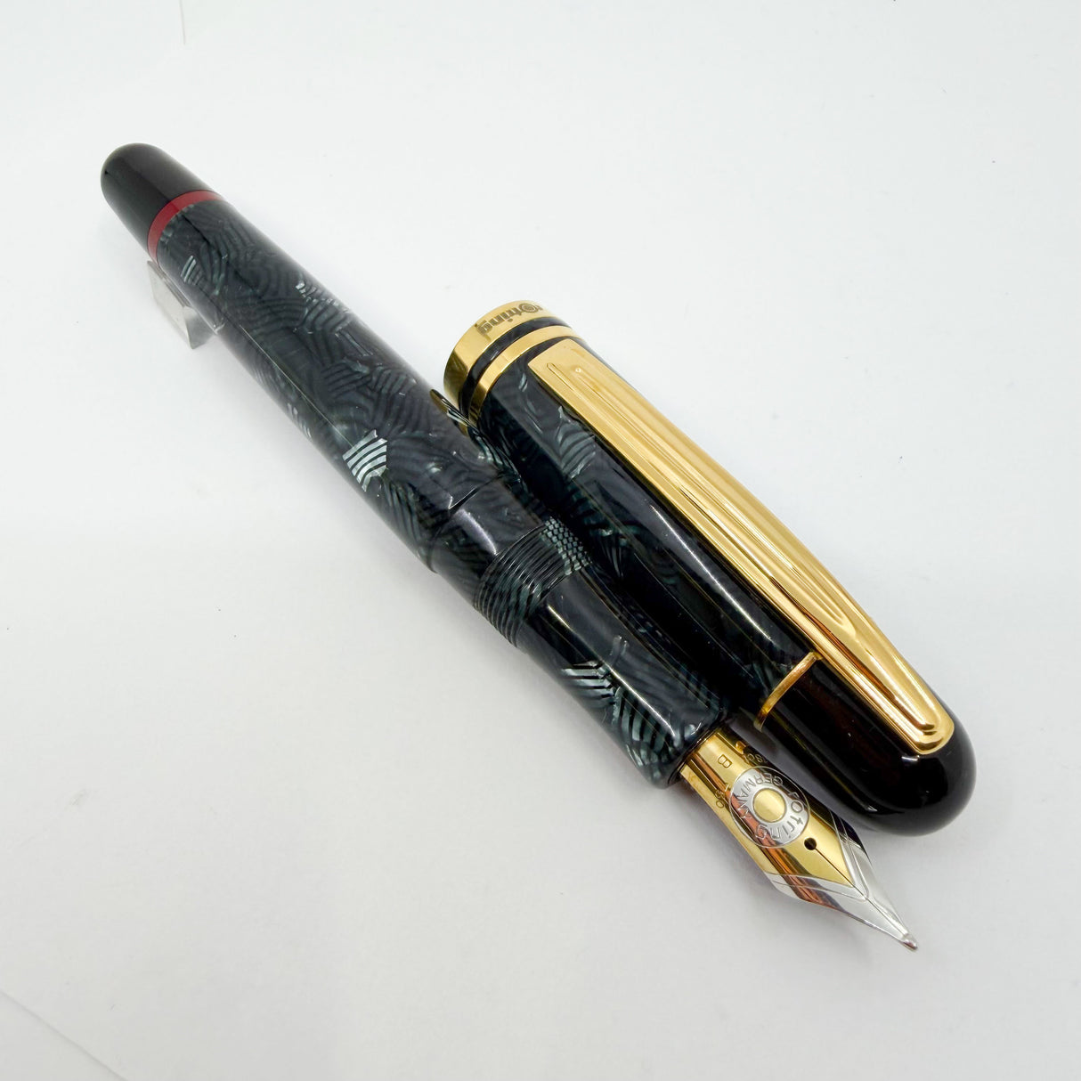 Rotring (German for "Red Ring")  Tintenkuli "1928" Celluloid Limited Edition Fountain Pen Celebrating 70 Years of Rotring Pen Production - Medium 18kt Gold Nib + an Interchangeable Stylographic Tubular Point