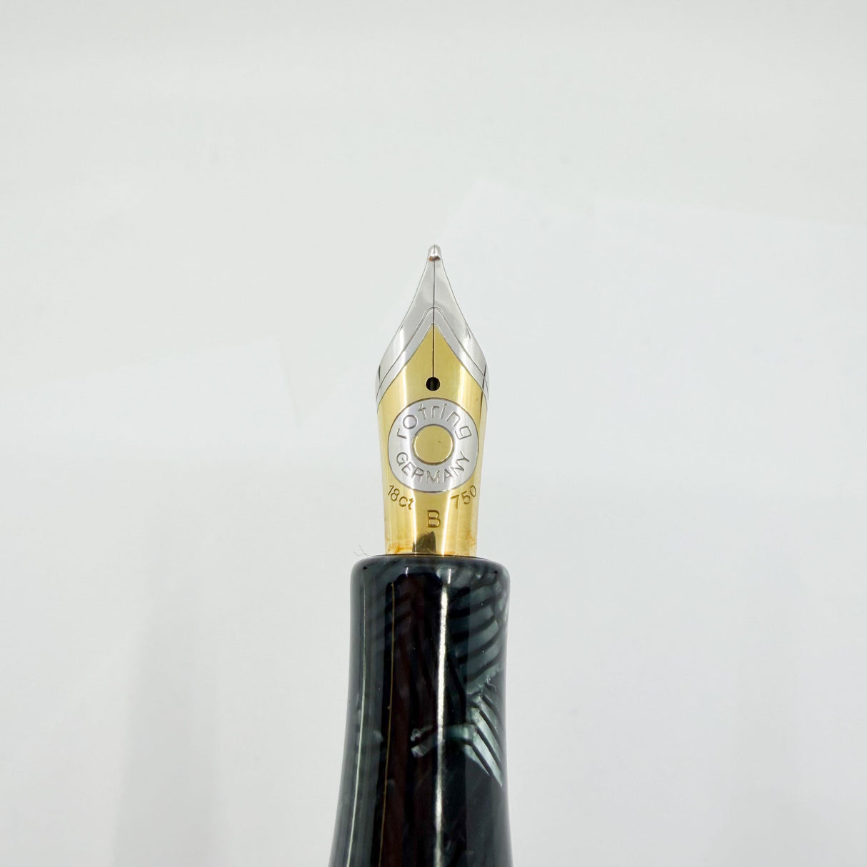 Rotring (German for "Red Ring")  Tintenkuli "1928" Celluloid Limited Edition Fountain Pen Celebrating 70 Years of Rotring Pen Production - Medium 18kt Gold Nib + an Interchangeable Stylographic Tubular Point