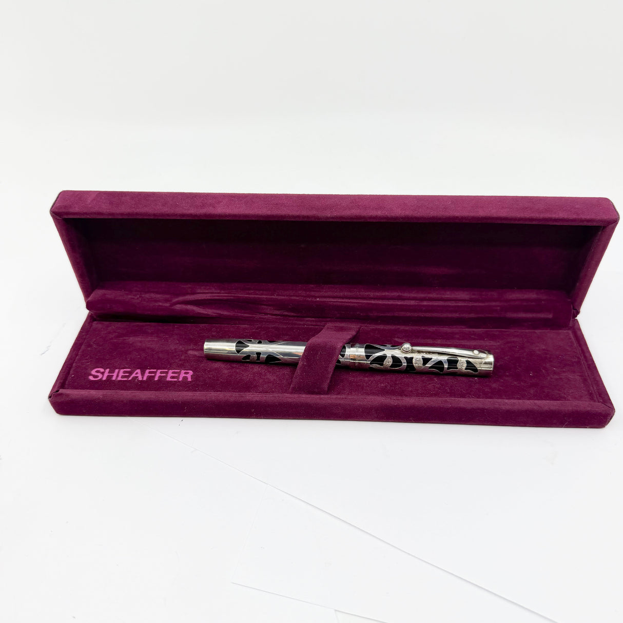 Sheaffer Nostalgia Sterling Silver Filigree Fountain Pen - Extra Fine 14kt Gold Nib