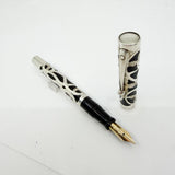 Sheaffer Nostalgia Sterling Silver Filigree Fountain Pen - Extra Fine 14kt Gold Nib