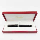 Cartier - Louis Cartier Black Composite Ribbed Fountain Pen - Fine 18kt Gold Nib