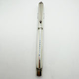 Tiffany Atlas Rollerball with Alternating White Lacquered & Sterling Silver Strips & Sterling Clip and Trim