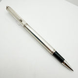 Tiffany Atlas Rollerball with Alternating White Lacquered & Sterling Silver Strips & Sterling Clip and Trim