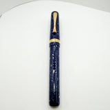 Visconti Voyager Lapis Blue Celluloid Fountain Pen - Fine 18kt Gold Nib