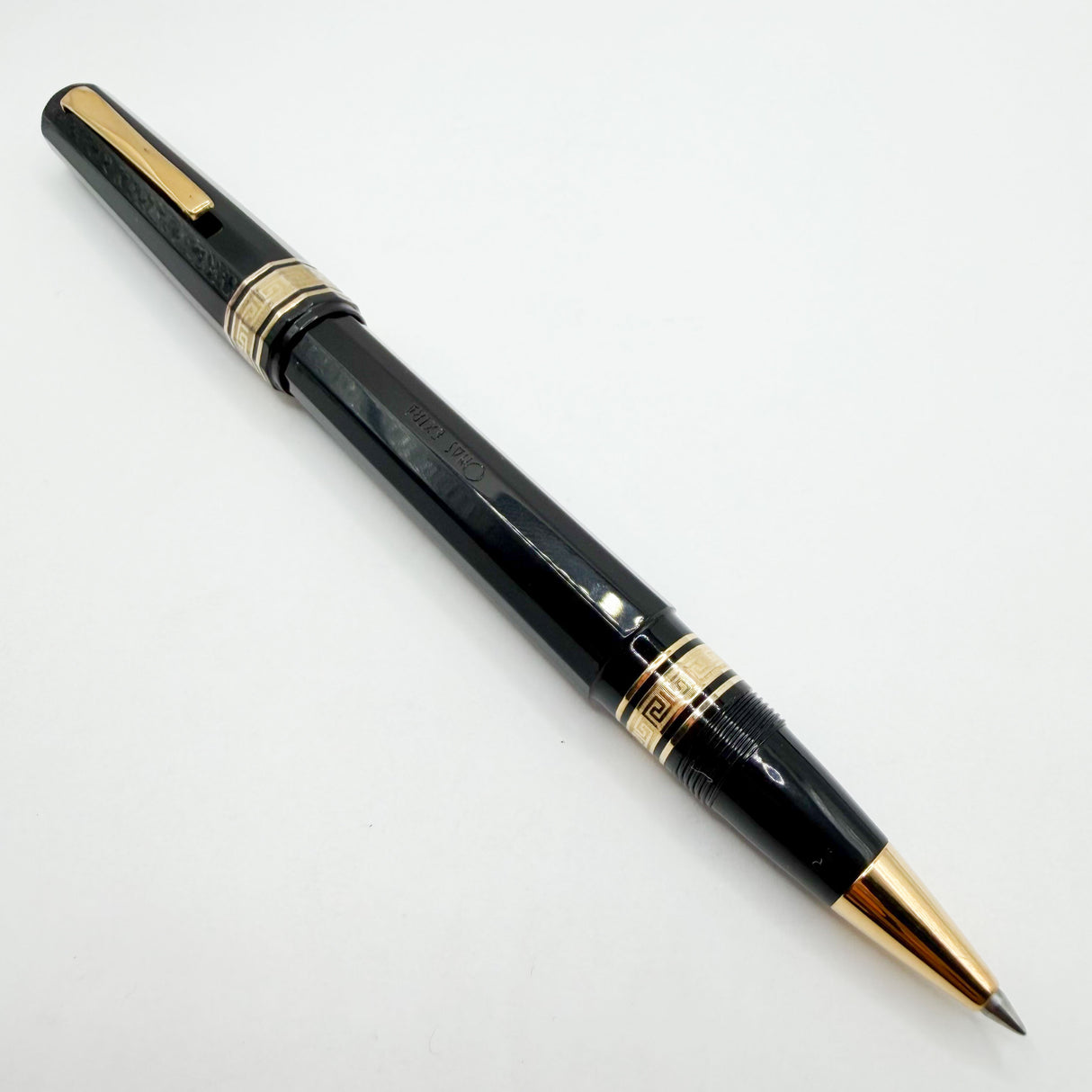 OMAS for Tiffany & Co. Black Vegetal Resin Facetted Standard Size Paragon Rollerball