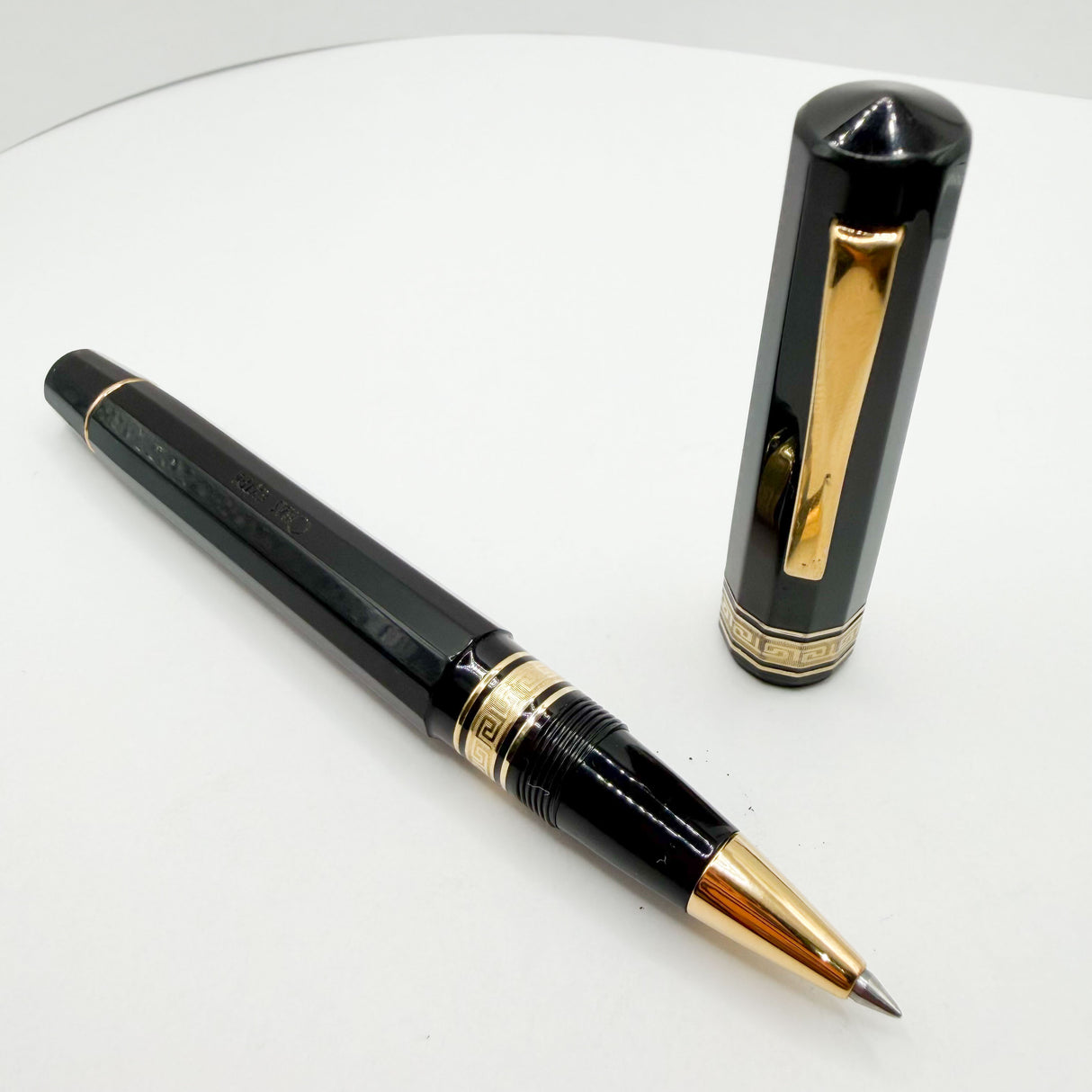 OMAS for Tiffany & Co. Black Vegetal Resin Facetted Standard Size Paragon Rollerball