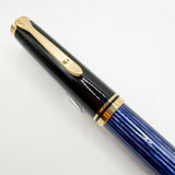 Pelikan  R800 Blue Striped/Black Cap Rollerball
